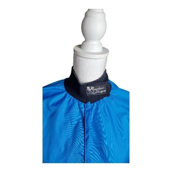 Windbreaker Jacket Cropped Short Size Small Blue Lightweight Athletic Made USA - Picture 3 of 9